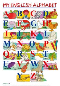 لوحة My english Alphabet - سلسلة لوحات تعليمية