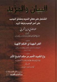 البيان والمزيد المشتمل على معاني التنزيه وحقائق التوحيد على أنس الوحيد ونزهة المريد